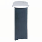 Tavolo consolle stretto, tavolo da ingresso, blu navy e bianco