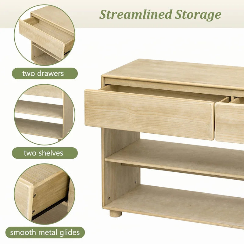 Consolle con cassetti e ripiani per ingresso