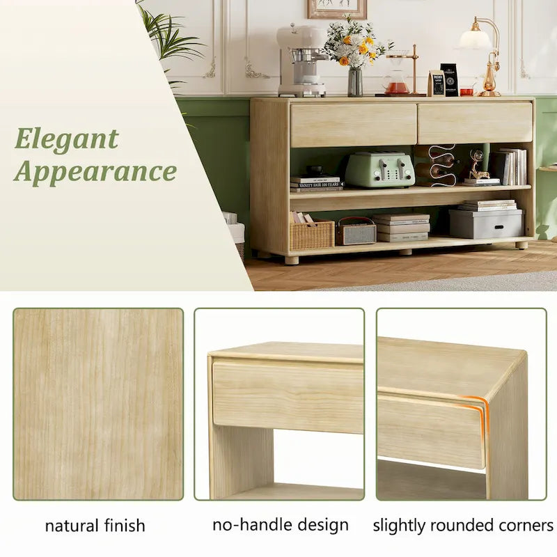 Consolle con cassetti e ripiani per ingresso