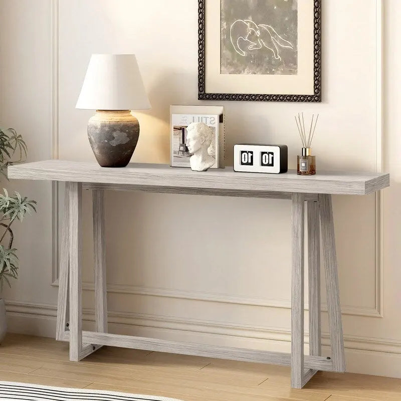 Elegante tavolo da consolle da 60, tavolo da ingresso rettangolare per esterni con struttura robusta per l'uso in corridoio