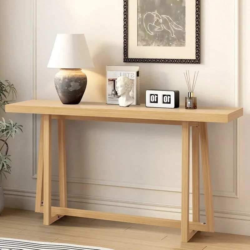 Elegante tavolo da consolle da 60, tavolo da ingresso rettangolare per esterni con struttura robusta per l'uso in corridoio