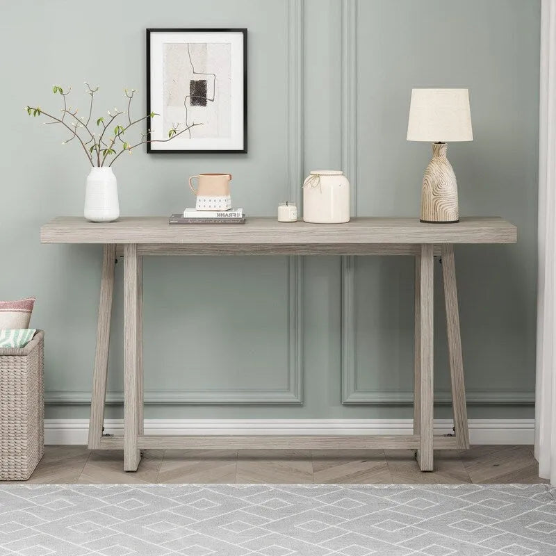 Elegante tavolo da consolle da 60, tavolo da ingresso rettangolare per esterni con struttura robusta per l'uso in corridoio