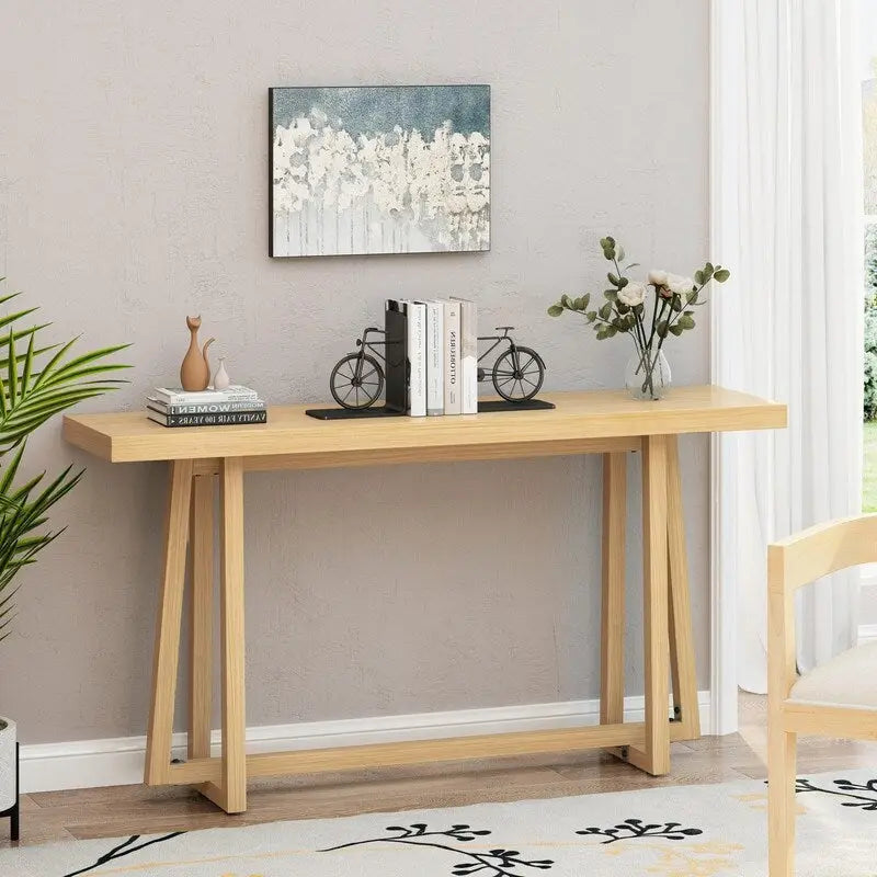 Elegante tavolo da consolle da 60, tavolo da ingresso rettangolare per esterni con struttura robusta per l'uso in corridoio