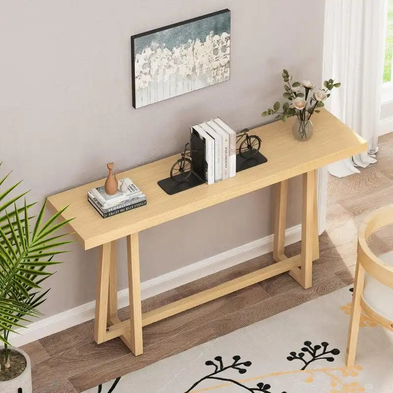 Elegante tavolo da consolle da 60, tavolo da ingresso rettangolare per esterni con struttura robusta per l'uso in corridoio