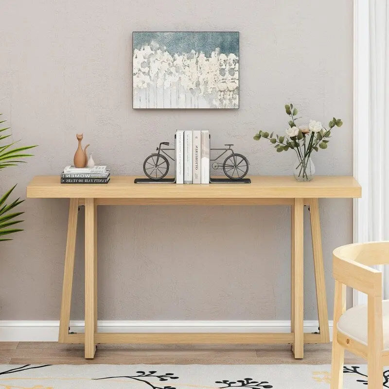 Elegante tavolo da consolle da 60, tavolo da ingresso rettangolare per esterni con struttura robusta per l'uso in corridoio