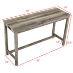 Set tavolo da pranzo da bar e 3 sgabelli da bar con presa di corrente, angolo colazione da cucina, tavolo da pranzo in legno, sedie