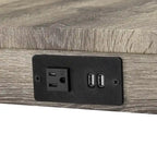 Set tavolo da pranzo da bar e 3 sgabelli da bar con presa di corrente, angolo colazione da cucina, tavolo da pranzo in legno, sedie