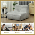 Poltrona a sacco HOMCOM per adulti, poltrona gigante da camino, divano pigro, divano a sacco con comoda schiuma ad alta densità