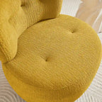 Poltrona girevole imbottita in flanella Art Leon