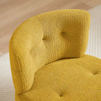 Poltrona girevole imbottita in flanella Art Leon