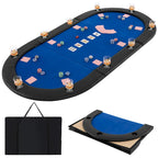 Gymax 84 x 42 10-Player Foldable Padded Poker Table Top w/