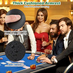 Tavolo da poker pieghevole imbottito Gymax 84 x 42 per 10 giocatori con piano