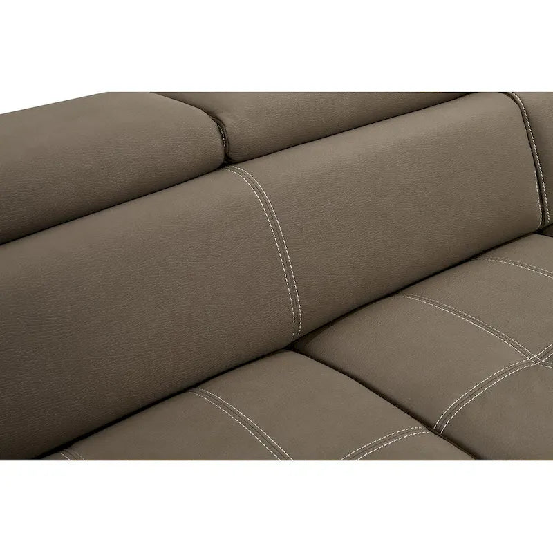 Divano componibile trasformabile Roomfitters 97 con chaise longue contenitore, poggiatesta regolabili, divano letto angolare moderno a L