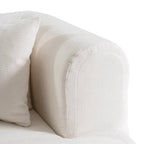 Divano angolare a 4 posti in poliestere 107,5 con design curvo e cuciture larghe