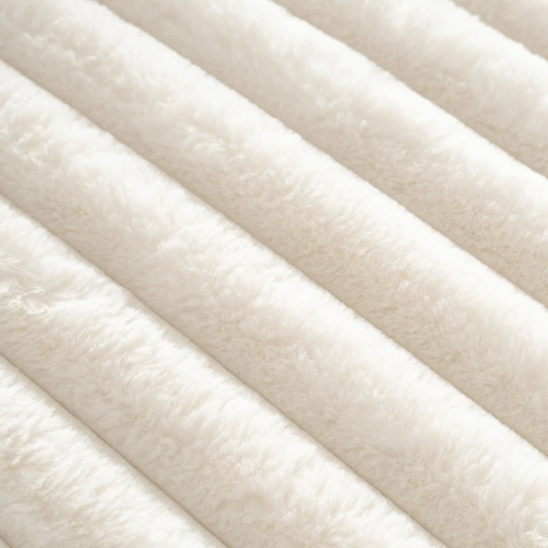 Divano componibile a L a 3 posti in pelliccia sintetica 110 Cloud con due cuscini inclusi