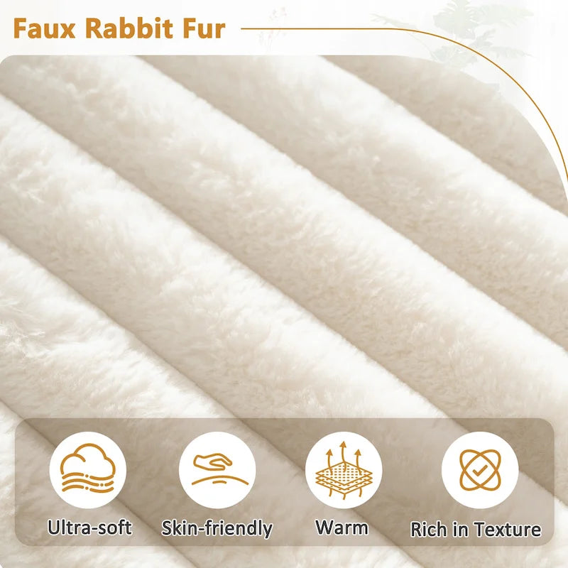 Divano componibile a L a 3 posti in pelliccia sintetica 110 Cloud con due cuscini inclusi