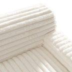 Divano componibile a L a 3 posti in pelliccia sintetica 110 Cloud con due cuscini inclusi