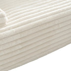 Divano componibile a L a 3 posti in pelliccia sintetica 110 Cloud con due cuscini inclusi