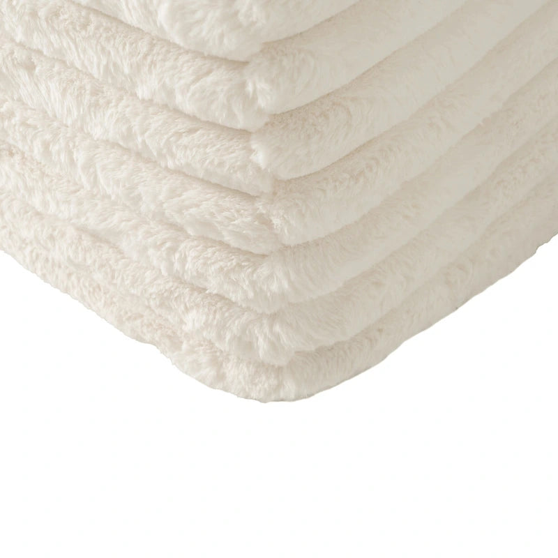 Divano componibile a L a 3 posti in pelliccia sintetica 110 Cloud con due cuscini inclusi