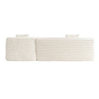 Divano componibile a L a 3 posti in pelliccia sintetica 110 Cloud con due cuscini inclusi