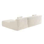 Divano componibile a L a 3 posti in pelliccia sintetica 110 Cloud con due cuscini inclusi