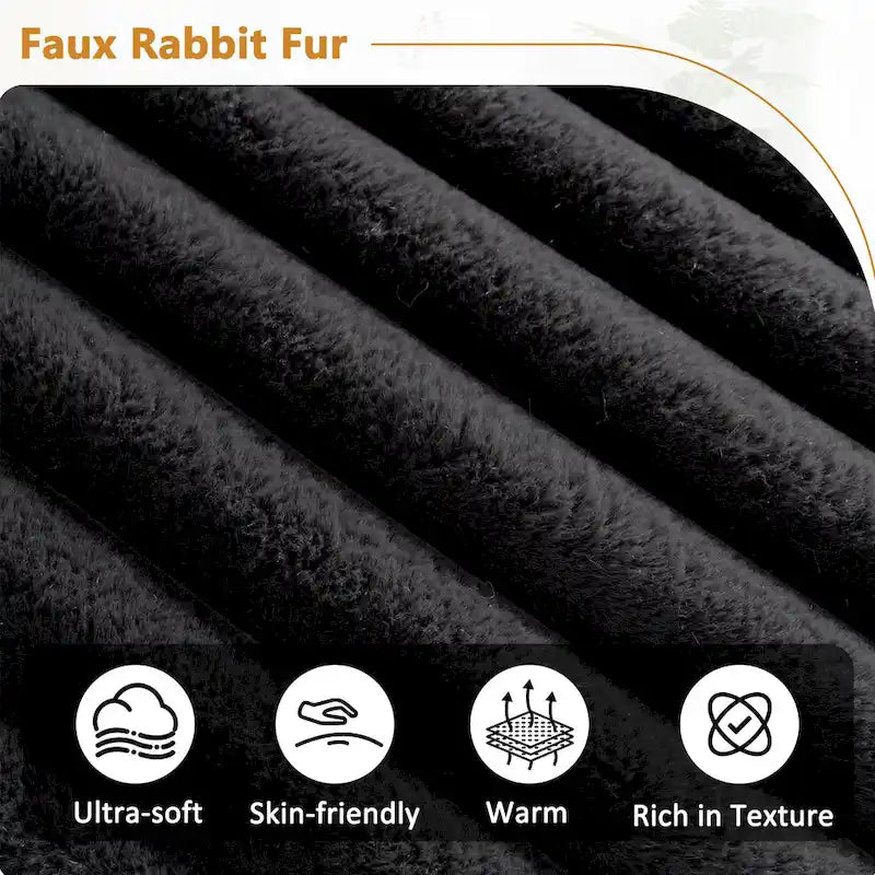 Divano componibile a L a 3 posti in pelliccia sintetica 110 Cloud con due cuscini inclusi