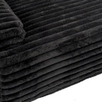 Divano componibile a L a 3 posti in pelliccia sintetica 110 Cloud con due cuscini inclusi