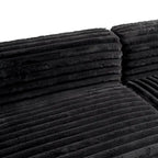 Divano componibile a L a 3 posti in pelliccia sintetica 110 Cloud con due cuscini inclusi