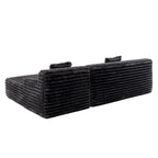 Divano componibile a L a 3 posti in pelliccia sintetica 110 Cloud con due cuscini inclusi