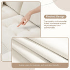 Divano componibile a 4 posti a forma di L con pouf rimovibile e cuscini coordinati, rivestimento in velluto scamosciato