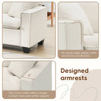 Divano componibile a 4 posti a forma di L con pouf rimovibile e cuscini coordinati, rivestimento in velluto scamosciato