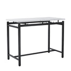 Set da pranzo in stile moderno composto da 3 pezzi con tavolo rettangolare e 2 sedie da pranzo imbottite