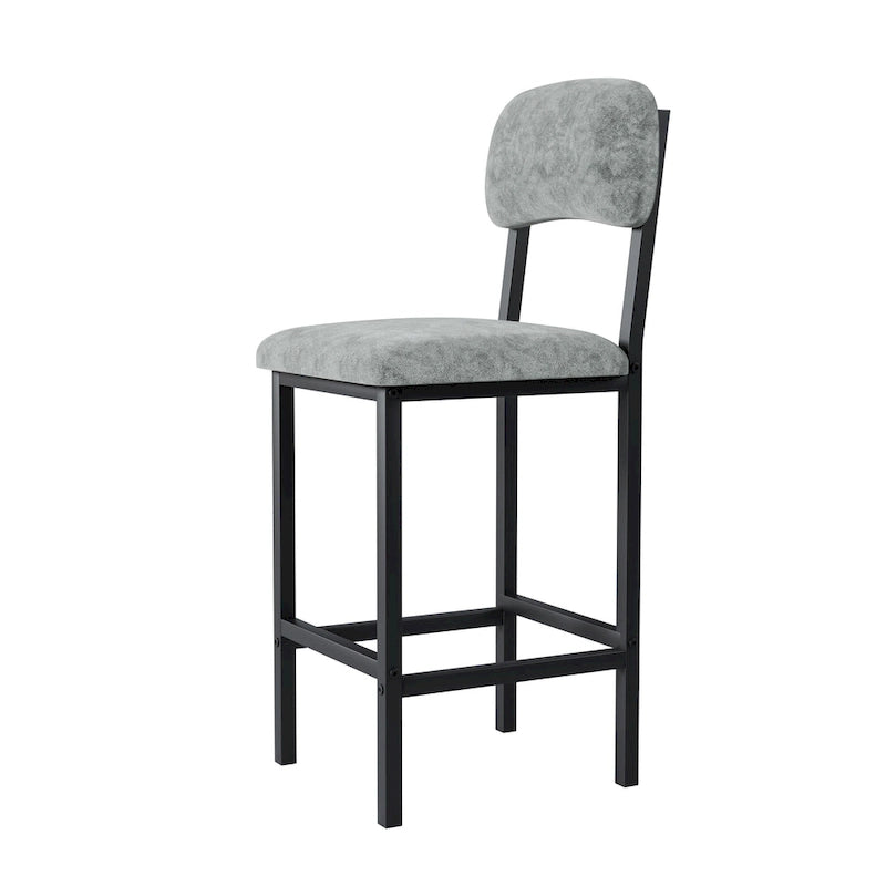 Set da pranzo in stile moderno composto da 3 pezzi con tavolo rettangolare e 2 sedie da pranzo imbottite