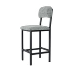 Set da pranzo in stile moderno composto da 3 pezzi con tavolo rettangolare e 2 sedie da pranzo imbottite