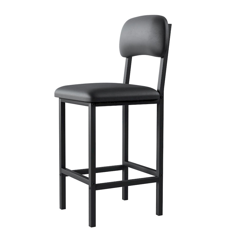 Set da pranzo in stile moderno composto da 3 pezzi con tavolo rettangolare e 2 sedie da pranzo imbottite