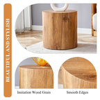 Tavolino da caffè rotondo moderno da 15,7 pollici con motivo alla moda e base stabile per il soggiorno