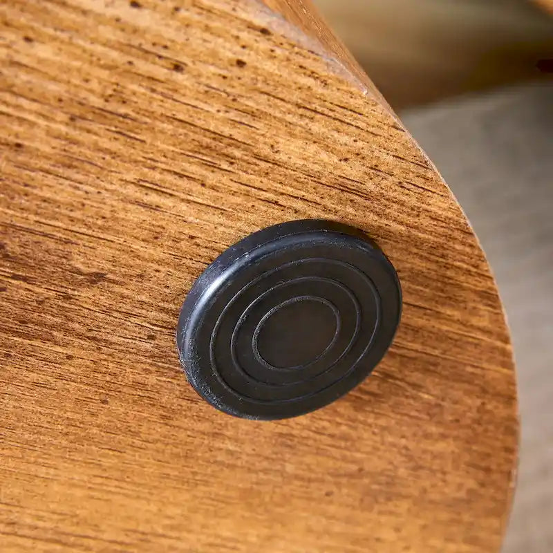 Tavolino da caffè rotondo moderno da 15,7 pollici con motivo alla moda e base stabile per il soggiorno