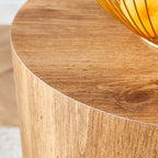 Tavolino da caffè rotondo moderno da 15,7 pollici con motivo alla moda e base stabile per il soggiorno