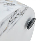 Tavolino da caffè rotondo moderno da 15,7 pollici con motivo alla moda e base stabile per il soggiorno