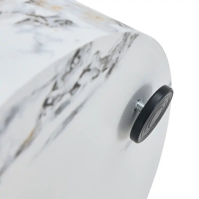 Tavolino da caffè rotondo moderno da 15,7 pollici con motivo alla moda e base stabile per il soggiorno