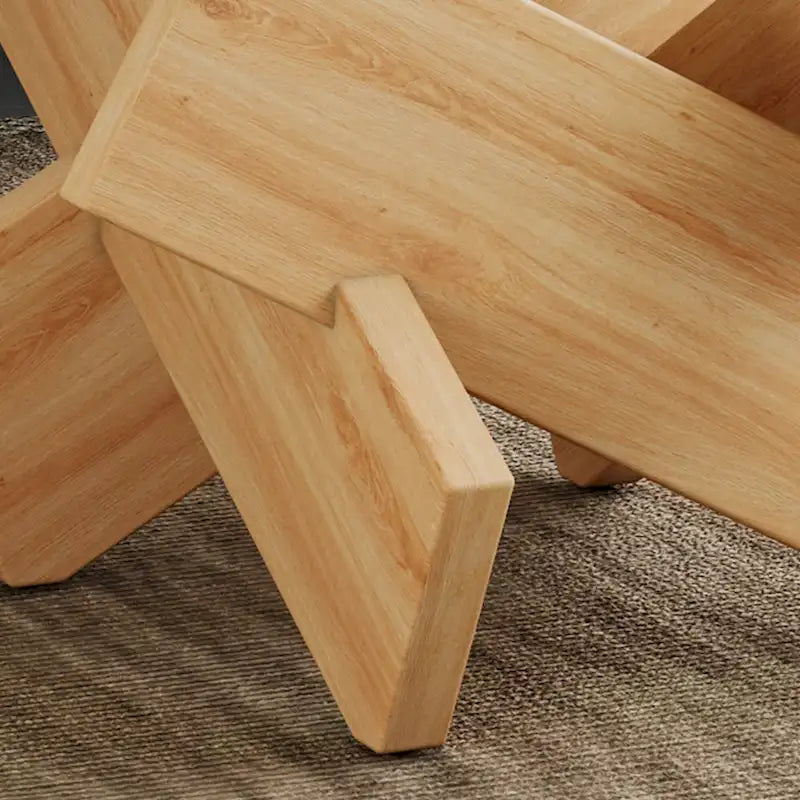 Tavolino da caffè rotondo moderno da 33,4 pollici con piano in vetro temperato trasparente e gambe in MDF per soggiorno