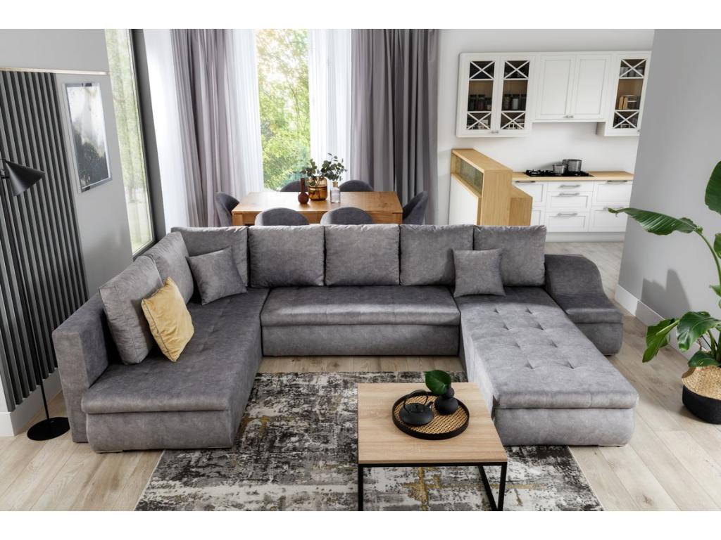 Divano letto in velluto verde