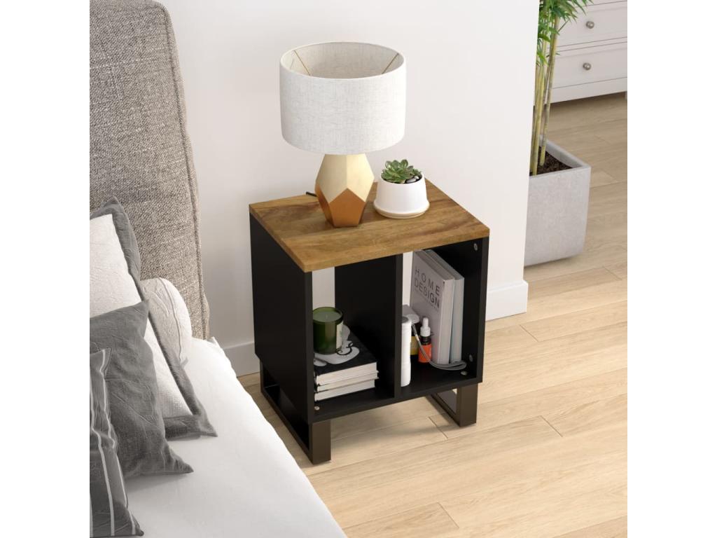 Tavolino laterale marrone, 40 x 31 x 46 cm