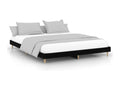 Struttura letto in legno ingegnerizzato nero, 200 x 200 cm