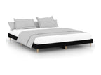 Struttura letto in legno ingegnerizzato nero, 200 x 200 cm