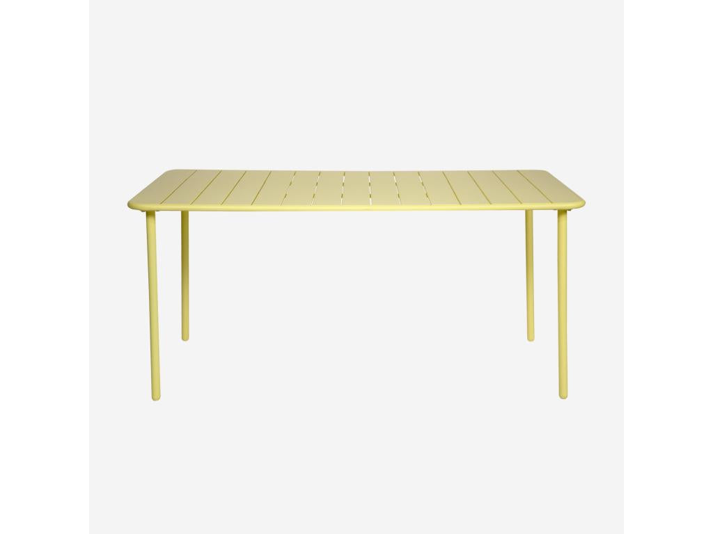Tavolo in metallo giallo