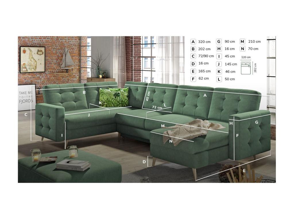 Divano letto in pelle marrone