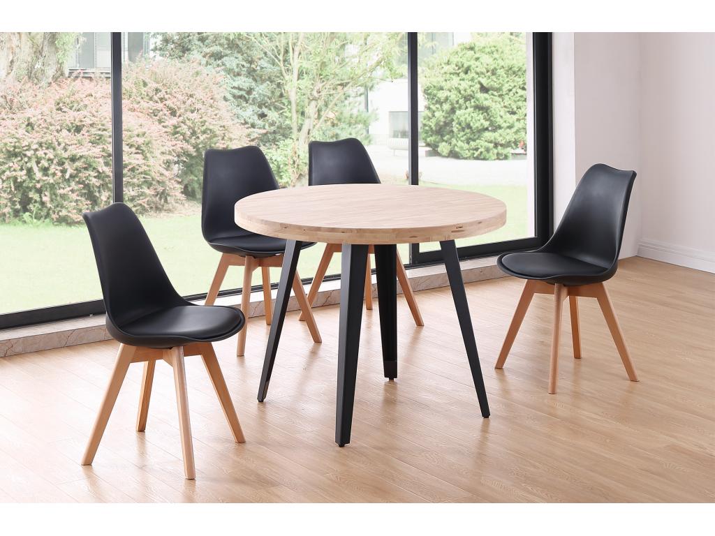 Tavolo da pranzo in legno di quercia nera