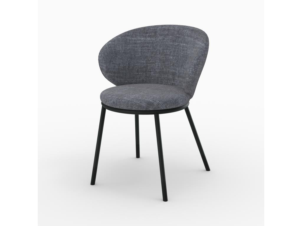 sedia in tessuto grigio