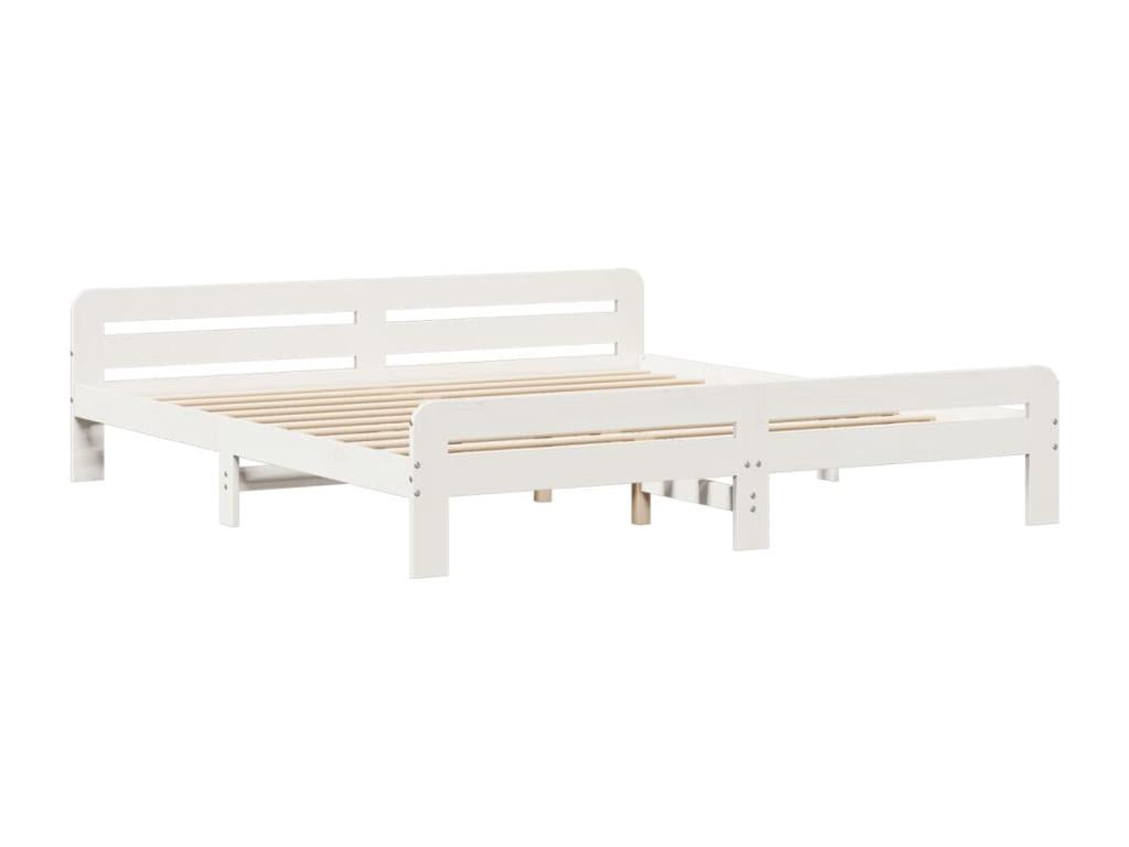 Materasso in legno massello bianco, 200 x 200 cm